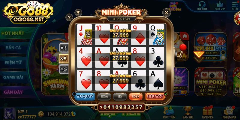 Mini poker go88